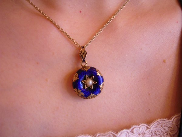 画像5: エナメル ロケットペンダントトップ    (5)