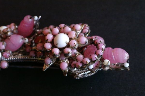 画像3: ミリアム・ハスケル ピンクブーケブローチ (3)