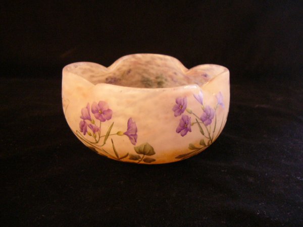 画像3: ドーム 紫なずな 花文小鉢 (3)