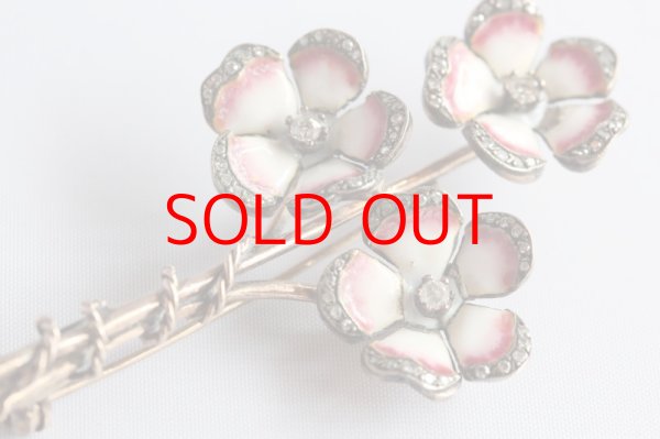 画像2: ダイヤ・エナメルブローチ (2)