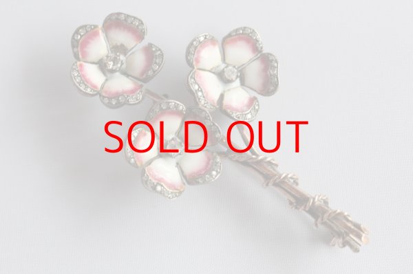 画像3: ダイヤ・エナメルブローチ (3)