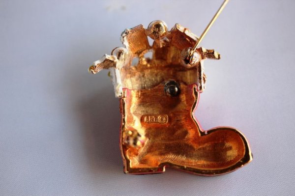画像4: アート　X'masブーツブローチ (4)