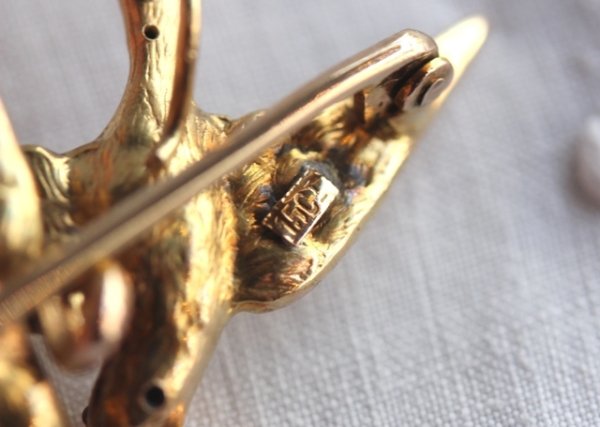 画像12: 二羽のツバメのブローチ＆ペンダント (12)