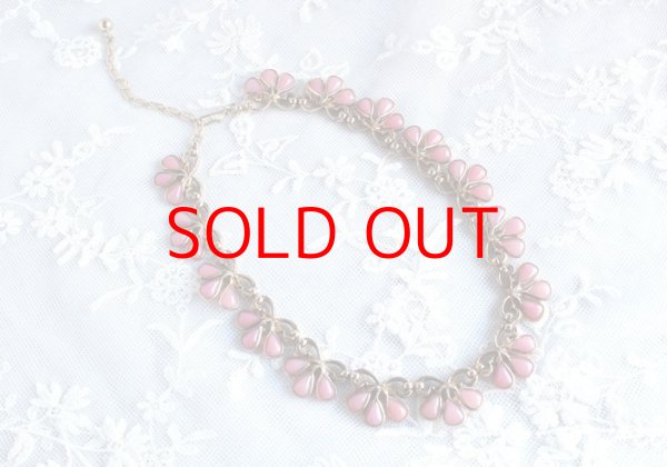 画像1: トリファリ　ピンクの花びらネックレス (1)