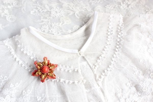 画像10: ミリアム・ハスケル　コーラルブローチ (10)