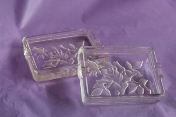 画像2: ばら柄　灰皿セット (2)