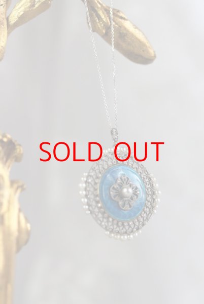 画像3: プラチナ・ダイヤ　エナメルロケットネックレス (3)