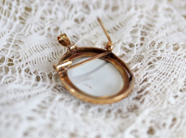 画像6: エンジェル 陶板ローチ・ペンダントトップ (6)