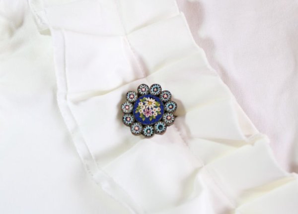 画像2: マーガレット　モザイクブローチ (2)