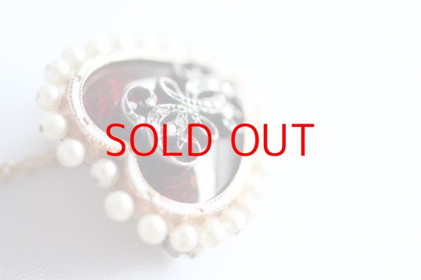 画像3: パール＆ブリストルガラス　ハートブローチ (3)