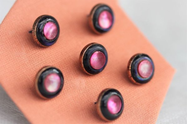 画像4: ブルー＆レッドボタン　６個セット (4)