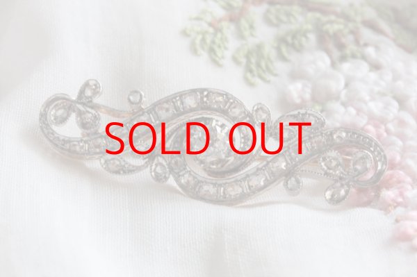 画像2: ダイヤモンドプラチナブローチ (2)