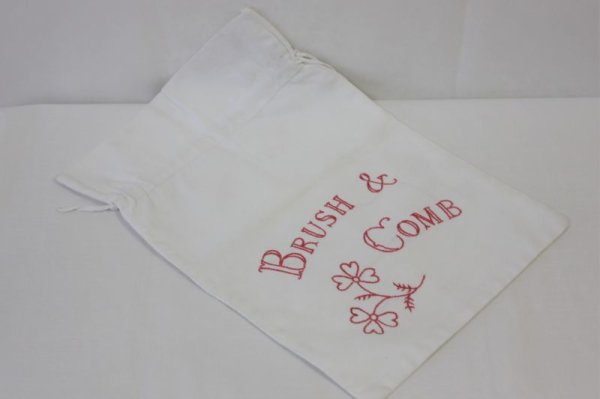 画像3: ブラシ＆コーム　刺繍の巾着 (3)