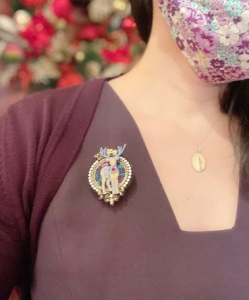 画像4: X`masエンブロイダリー付け替えブローチ (4)