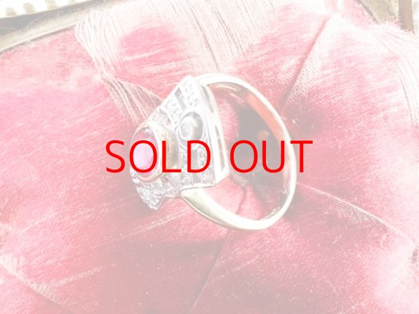 画像3: 赤いルビーとダイヤモンドのリング (3)