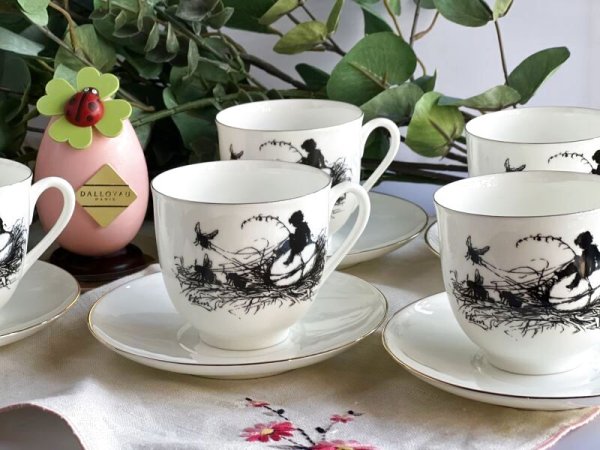 画像3: インペリアル ポーセリン カップ&ソーサー5客セット (3)