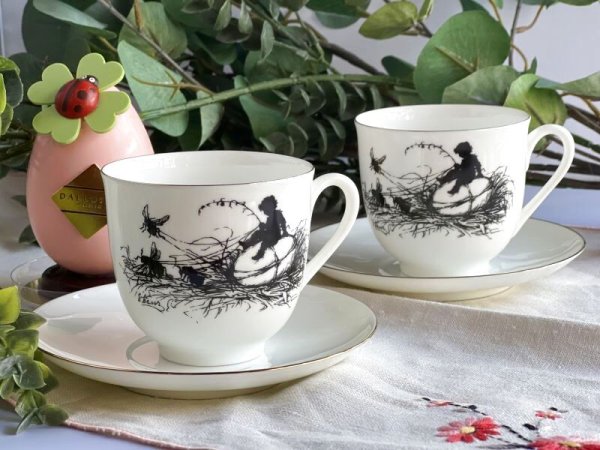 画像11: インペリアル ポーセリン カップ&ソーサー5客セット (11)