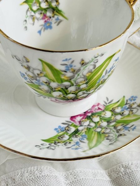 画像2: シェリー鈴蘭5客トリオセット (2)