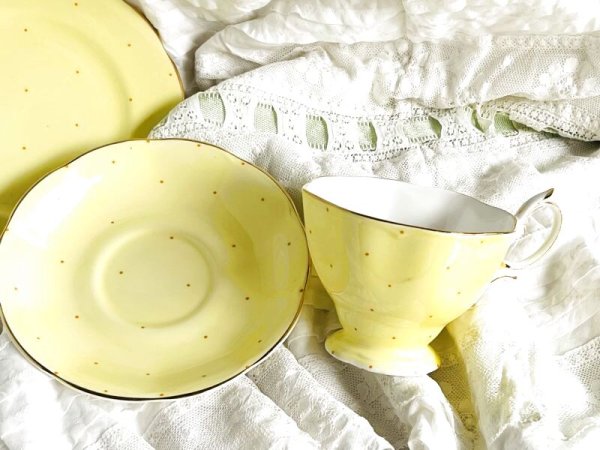 画像3: Royal Albert レモンイエロー6客トリオセット (3)
