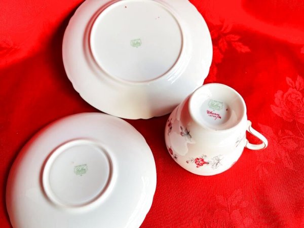 画像7: シェリー　赤い小花の５客セット (7)