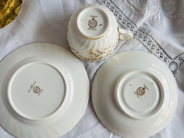 画像10: ミントン 金彩のティートリオ6客 (10)