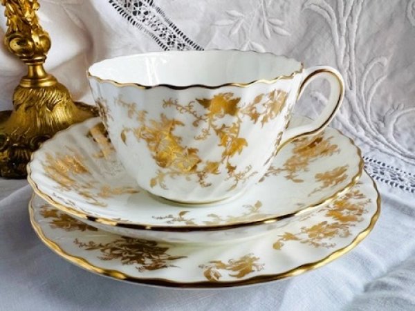 画像11: ミントン 金彩のティートリオ6客 (11)