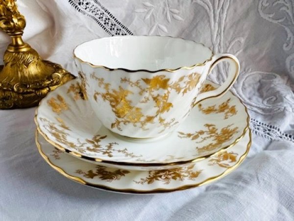 画像6: ミントン 金彩のティートリオ6客 (6)