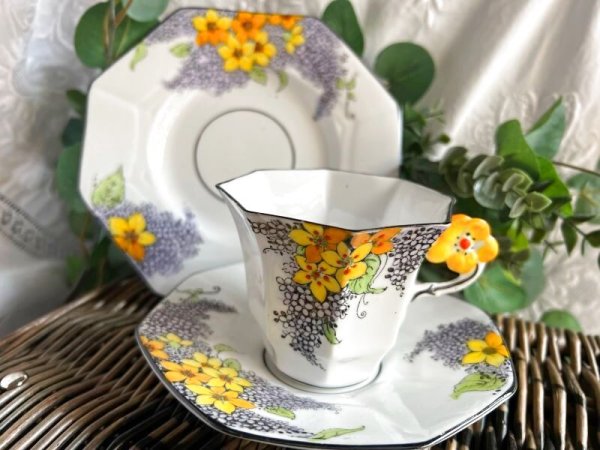 画像3: メルバ　イエローフラワーハンドルTea For Two (3)