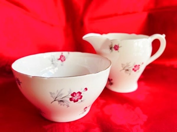 画像8: シェリー　赤い小花の５客セット (8)
