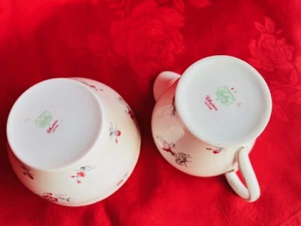 画像10: シェリー　赤い小花の５客セット (10)