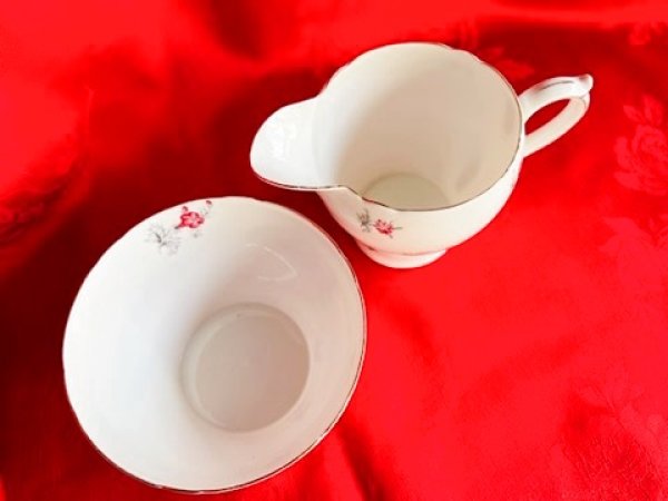 画像9: シェリー　赤い小花の５客セット (9)