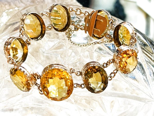 画像2: 英国製ヴィクトリアン・シトリンブレスレット (2)