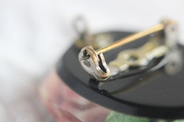 画像5: バラのペンダントブローチ&イヤリング (5)