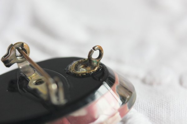 画像7: バラのペンダントブローチ&イヤリング (7)