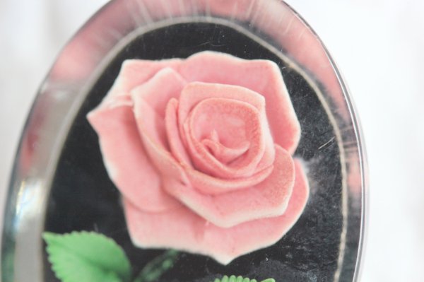 画像4: バラのペンダントブローチ&イヤリング (4)