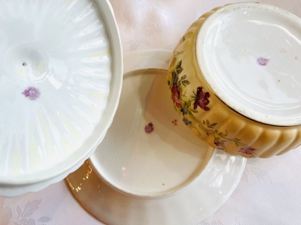 画像4: ロイヤルウースター　ブラッシュアイボリーの蓋物 (4)