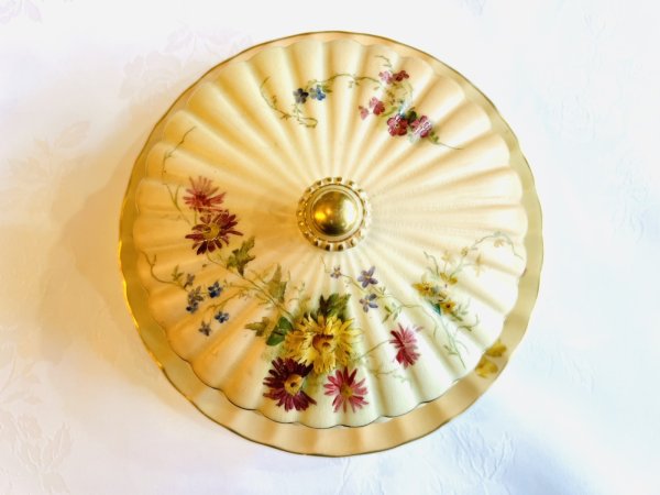 画像2: ロイヤルウースター　ブラッシュアイボリーの蓋物 (2)