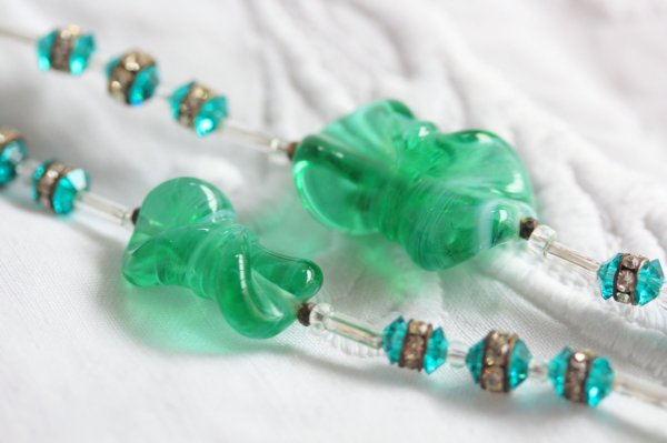 画像3: ハスケル　グリーン二連ネックレス (3)