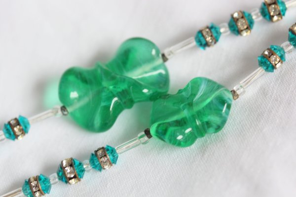 画像2: ハスケル　グリーン二連ネックレス (2)