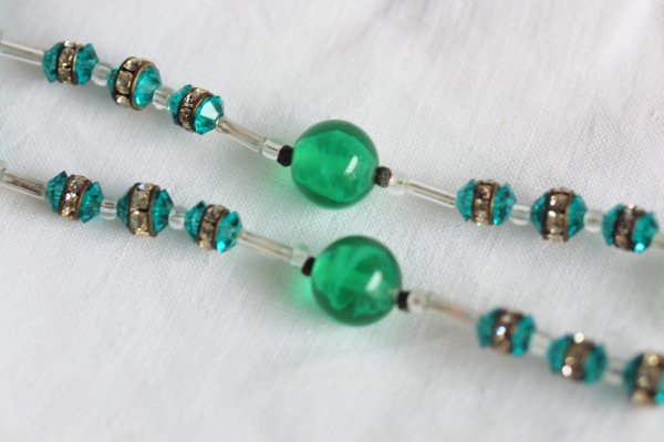 画像6: ハスケル　グリーン二連ネックレス (6)