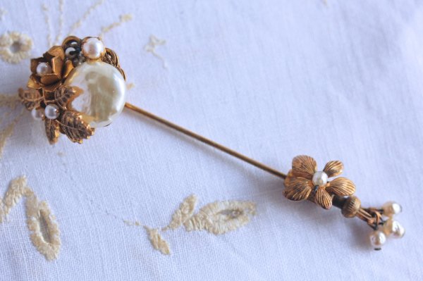 画像1: ミリアム・ハスケル　ピンブローチ (1)