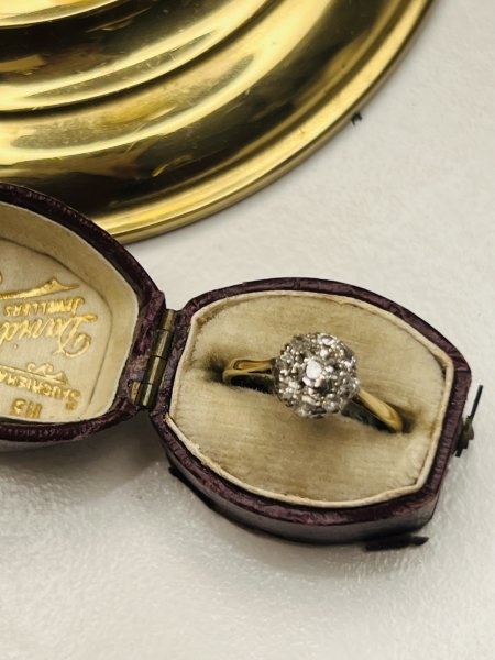 画像2: クラスターダイヤモンドリング (2)