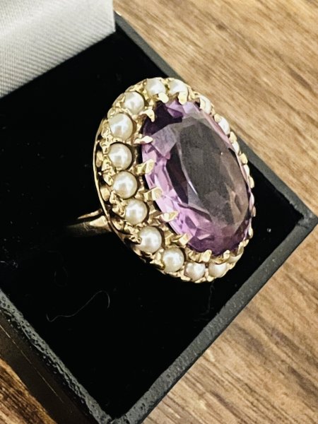 画像5: アメシストベビーパールBigリング (5)