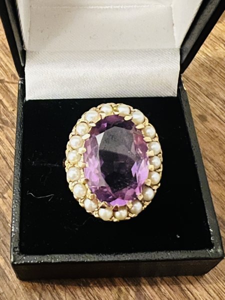 画像4: アメシストベビーパールBigリング (4)