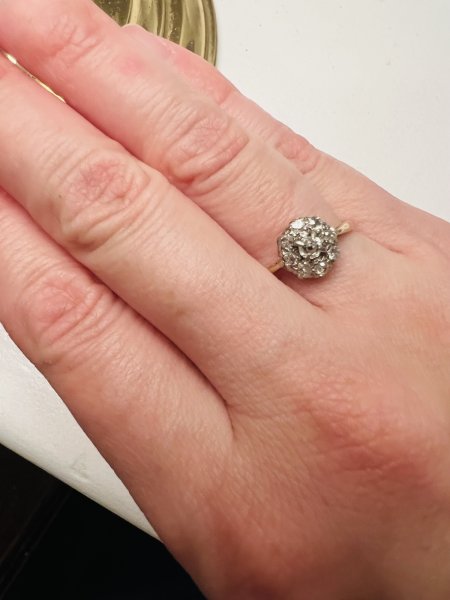 画像4: クラスターダイヤモンドリング (4)