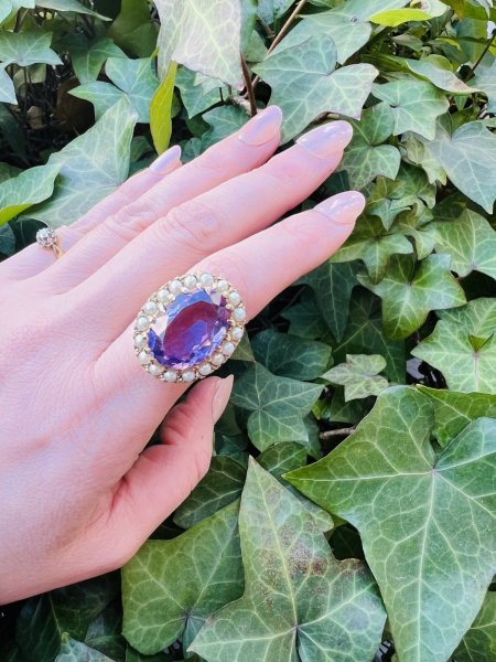 画像8: アメシストベビーパールBigリング (8)