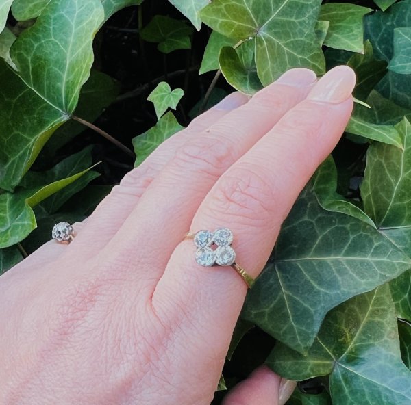 画像7: ４つ石ダイヤモンドリング (7)