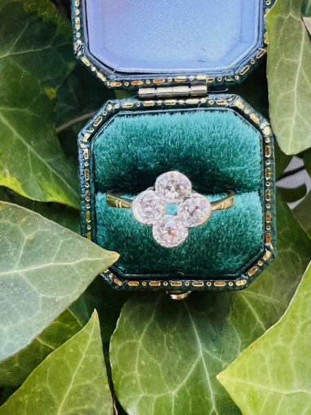 画像4: ４つ石ダイヤモンドリング (4)