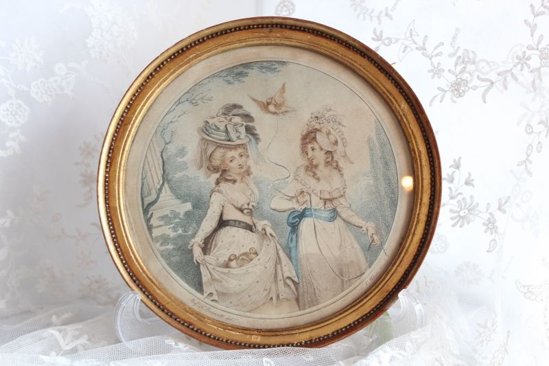 ヴィクトリアンのレディたち 鳥 Antiques Violetta
