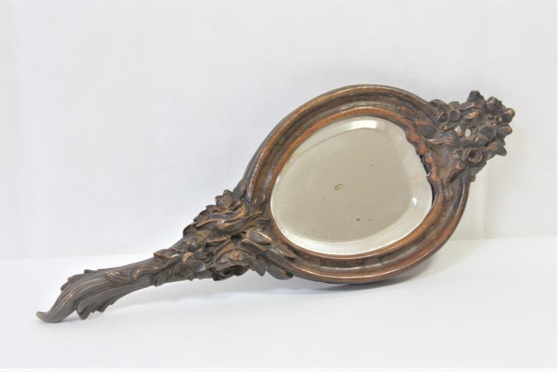 木彫り手鏡 Antiques Violetta